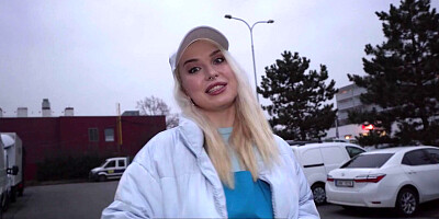 Public Agent FULL SCENE - student delivery girl with creamy pizza gets her jeans ripped