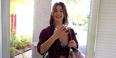 PropertySex - Sexy ass couch surfer cures germaphobe with her pussy