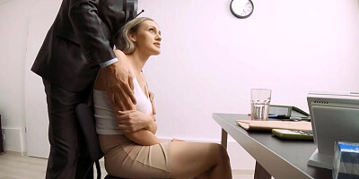 The busty blonde woman will do all sorts of things