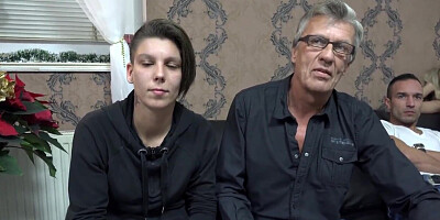 Men lick cute Czech pussy on the swingers party