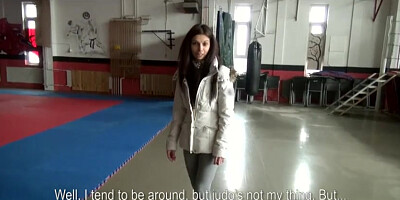 Super slender Beth nailed in sports complicated