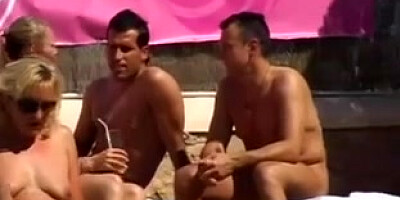 Naked Beach - Public Pool Toying
