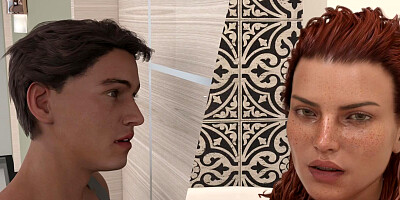 My Stepbrother's Wife #33 While sharing the bathroom with John, Jennifer masturbated