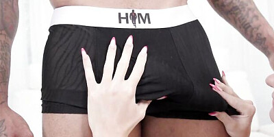 Beautiful Riley and Nova's blowjob scene