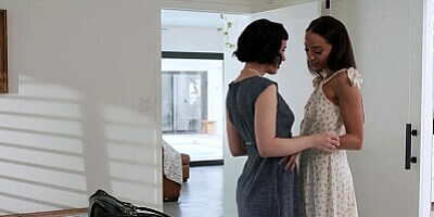 GIRLSWAY - Busty Olive Glass & Petite Alexis Tae Take Turns Fucking Each Other With Strap-On
