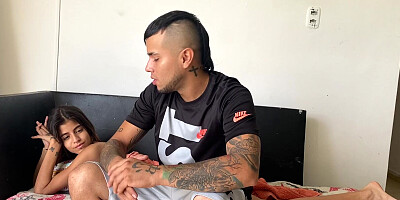 I find my stepsister resting and I take the opportunity to her