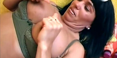 Boobed German Slut Fucked By Big Dildo