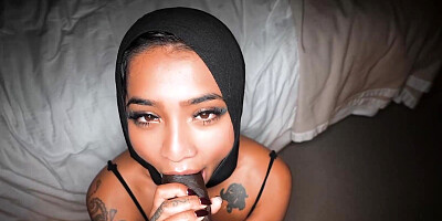 Yasmina Khan wears a hijab while taking on a BBC