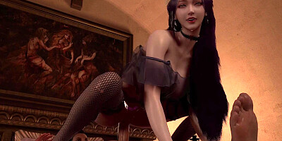 3D horny slute mature milf wearing sexy dress got fucked so hard