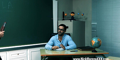 Nick Moreno - The Horny Teacher has Sex with his Fitness Student's Slut