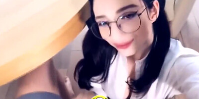 Young Student 18+ In Stockings Lifted Her Skirt For Vaginal Home