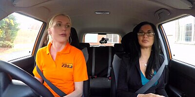 Fake Driving School - Blonde Eats Pussy to Pass her Driving Test