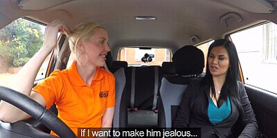 Fake Driving School - Blonde Eats Pussy to Pass her Driving Test