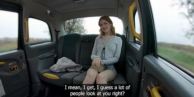 Fake taxi driver screwed a hot redhead girlfriend Mia Stone