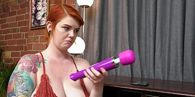 Huge titted redhead has lesbian sex with hairy blondie