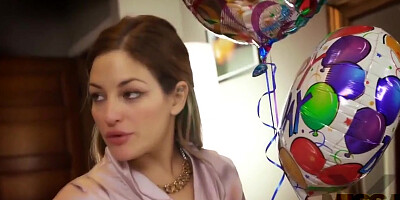 Adriana Chechik, Kissa Sins And Johnny Sins - Two Beauties In The Bedroom Give The Group Sex From The First Pe