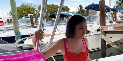 Short king cocksucked outdoor in public