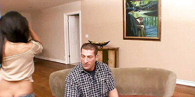 TeamSkeet Extras featuring Lana Violet's straight hair action