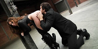 Face-fucking session with a sex-addicted brunette Maddy O'Reilly