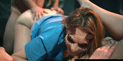 PURE TABOO 3-Titted Demon Ashley Lane Breastfeeds Nurse Anna Claire Clouds CREEPY HORROR PORN 3-WAY