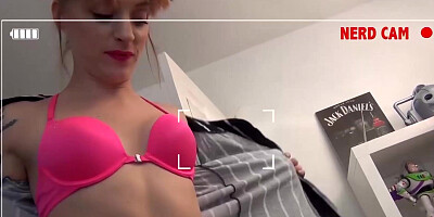 Cute perky tits UK babe Paige Fox tricked into hot POV BJ