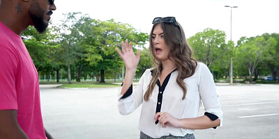 Selina Bentz meets stranger and fucks his big black cock