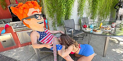 Bangin Burgers And Brunettes: My 4th Of July Blast With Busty Aderes Quin!