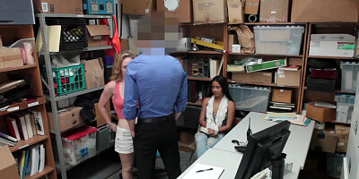 ShopliftersPunished.com - Irresistible Maya Bijou and her best friend ravage mischievous cop for thievery