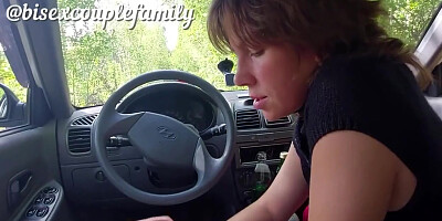 Fellow Traveler Makes A Blowjob In The Car