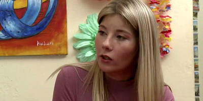 Lesbian milf stripping then pussy licking petite blonde teen