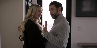 Petite realtor locked my wife in so she could suck my dick