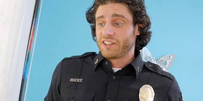 Suspended officer disciplines Athena Hearts facehole with his enormous rock-hard baton