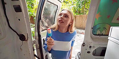 Naughty Blonde Having Sex By The Ice Cream Truck - Carly Rae Summers And Peter Green