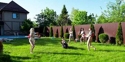 Kissing scene with appealing July from Club Sweethearts