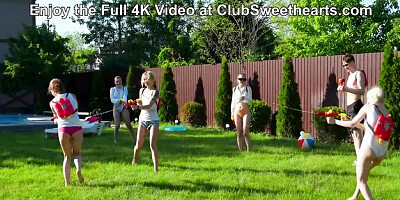 Kissing scene with appealing July from Club Sweethearts