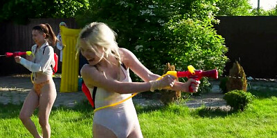 Kissing scene with appealing July from Club Sweethearts