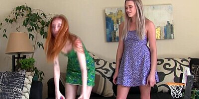 A playful, flirtatious competition of Strip Pop-A-Shot