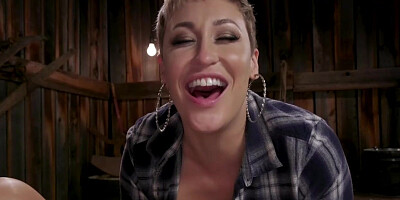 Dangled COUGAR donk flagellated and pounded