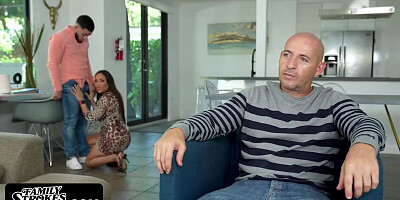 Lucky Stud Pounds Big Titted Latina Aunty While Her Husband Is Not Watching - Carmela Clutch And Peter Green