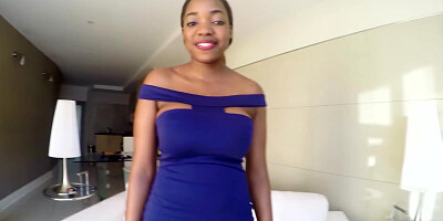 Busty Black Slut Booked At Sloppy Deep Throat Fake Job Interview