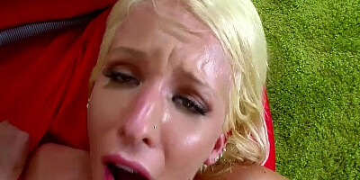 Tight bodied girl in knee highs is getting blasted