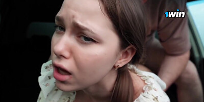 Deluxe Bitch - Stepsister Paid With A Blowjob For A Ride. Fucked In The Car