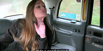 Female Fake Taxi Redheads tongue makes pretty posh ladies pussy cum