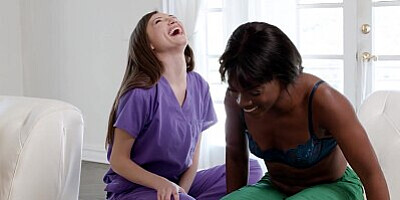 GIRLSWAY - Horny Exhausted Nurses Ana Foxxx, Jenna Foxx, Maya Woulfe, & Nicole Kitt Have Foursome