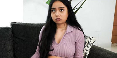 Huge-titted Chinese teenager Luna Mills entices her naughty stepbrother