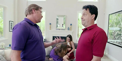 Eric John And Lily Glee In Kinky Bisexual Teens 18+ Have An Orgy With Mature Stepdads