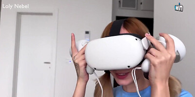 Loly Nebel - My Balls Were Burning! So I Fucked Gf While Her Stepsister In Vr Glasses Was Playing Nearby