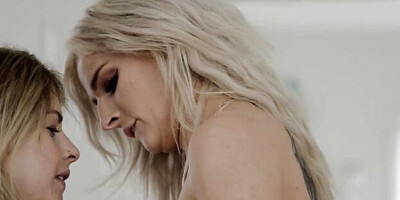 Beauteous Hyley Winters and Riley Reign's pussy licking movie