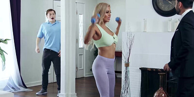 Cock thrusting training is part of my workout session with the big boobed Caitlin Bell