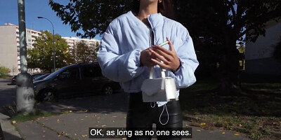 POV pulled skinny amateur fucked outdoor